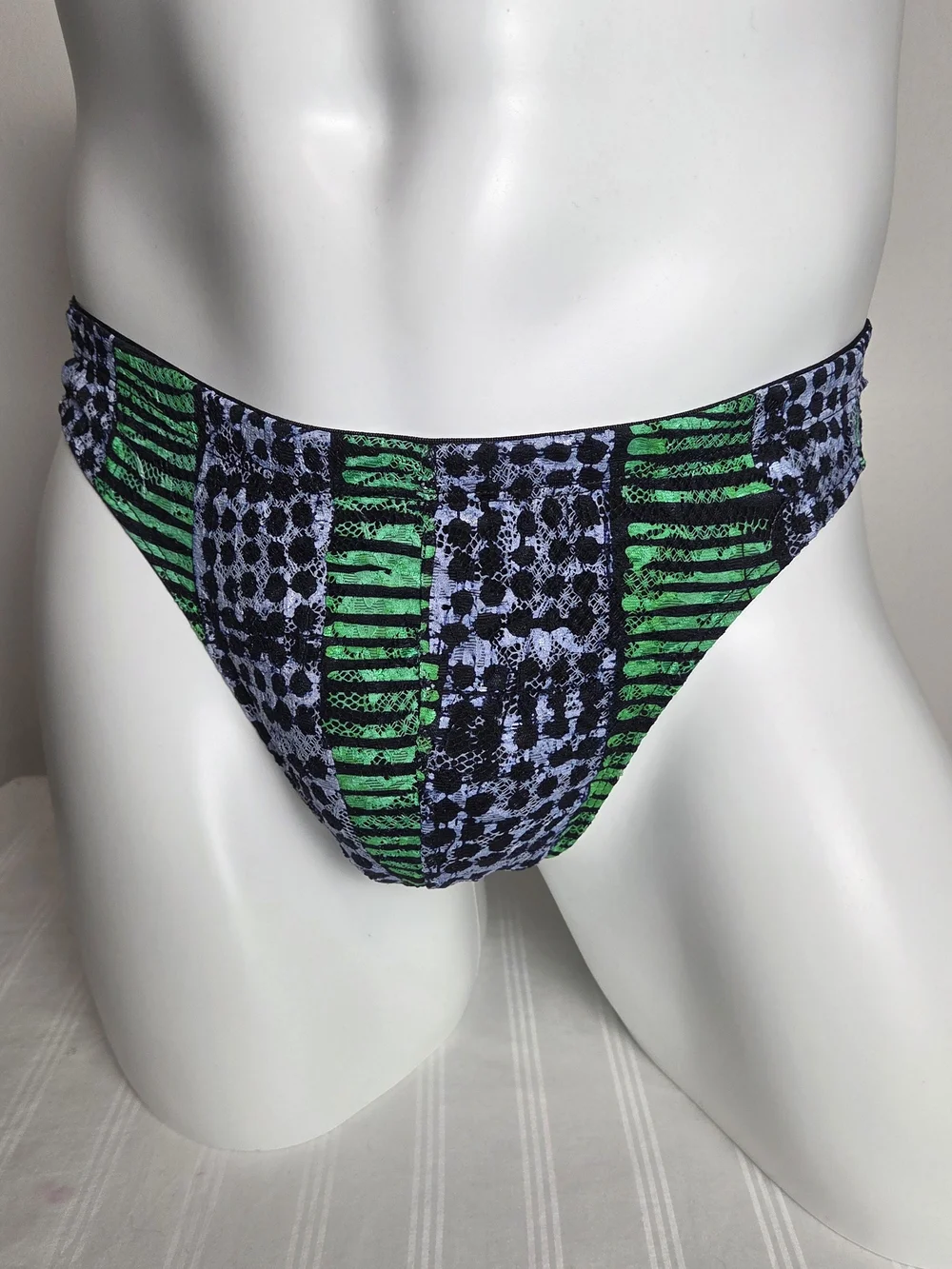 Men's Green & Blue G String